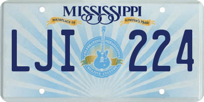 MS license plate LJI224