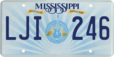 MS license plate LJI246