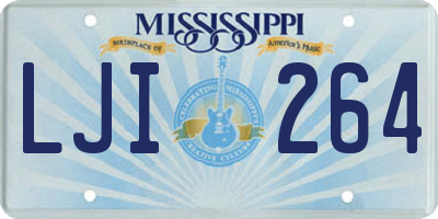 MS license plate LJI264