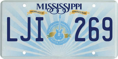 MS license plate LJI269