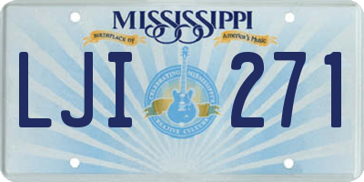 MS license plate LJI271