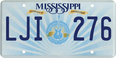 MS license plate LJI276