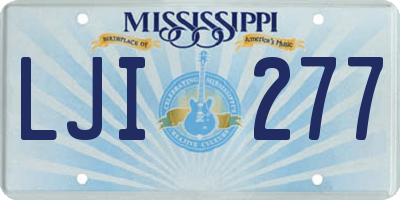 MS license plate LJI277