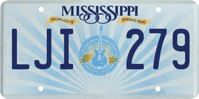 MS license plate LJI279