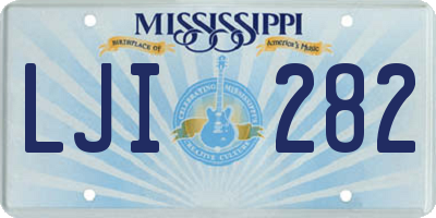 MS license plate LJI282