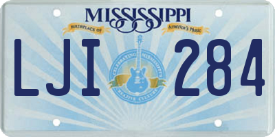 MS license plate LJI284
