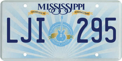 MS license plate LJI295
