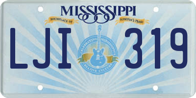 MS license plate LJI319