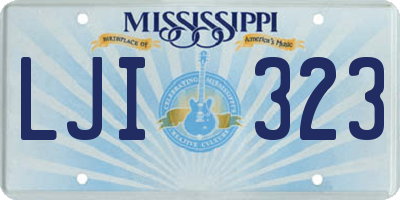 MS license plate LJI323