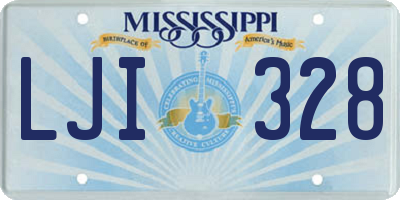 MS license plate LJI328