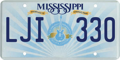 MS license plate LJI330
