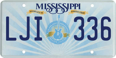 MS license plate LJI336