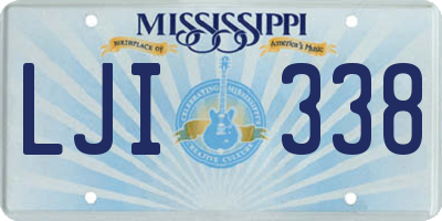 MS license plate LJI338