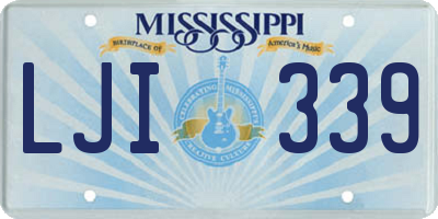 MS license plate LJI339