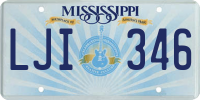 MS license plate LJI346