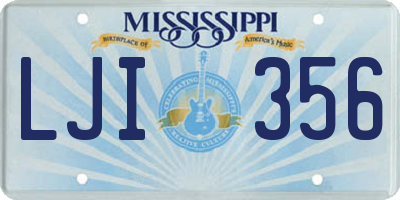 MS license plate LJI356