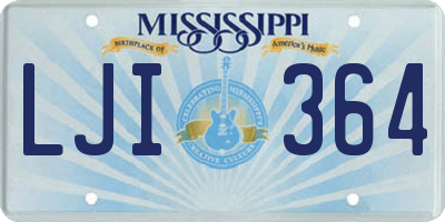 MS license plate LJI364