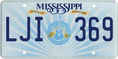 MS license plate LJI369