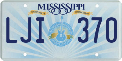 MS license plate LJI370