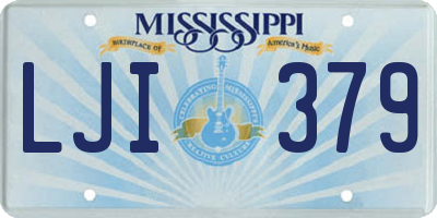 MS license plate LJI379