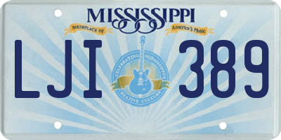 MS license plate LJI389