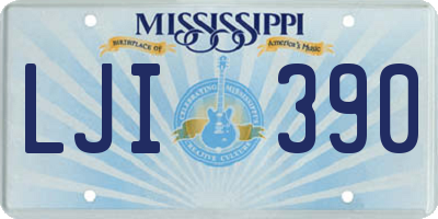 MS license plate LJI390