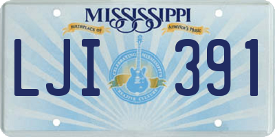 MS license plate LJI391