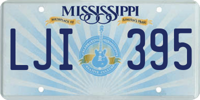 MS license plate LJI395