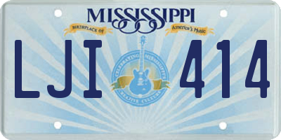 MS license plate LJI414