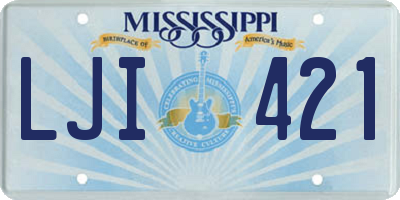 MS license plate LJI421