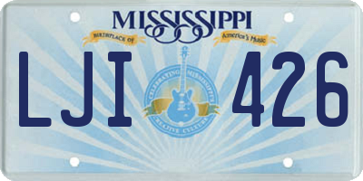 MS license plate LJI426