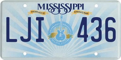 MS license plate LJI436