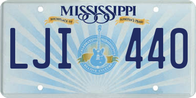 MS license plate LJI440