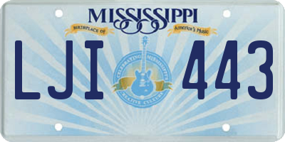 MS license plate LJI443
