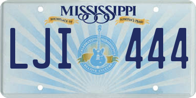 MS license plate LJI444