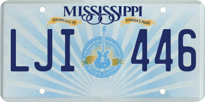 MS license plate LJI446