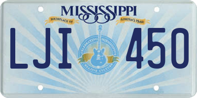 MS license plate LJI450