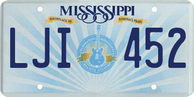 MS license plate LJI452