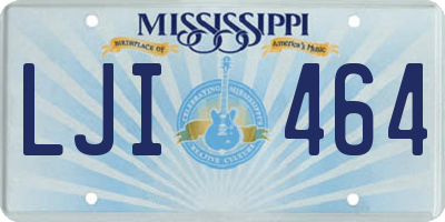 MS license plate LJI464