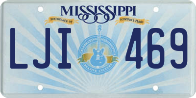 MS license plate LJI469
