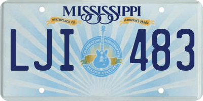MS license plate LJI483