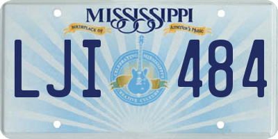 MS license plate LJI484