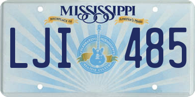 MS license plate LJI485