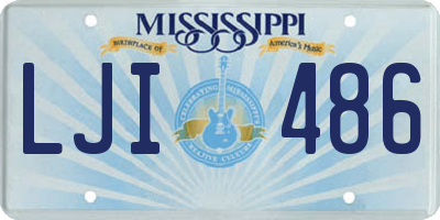 MS license plate LJI486