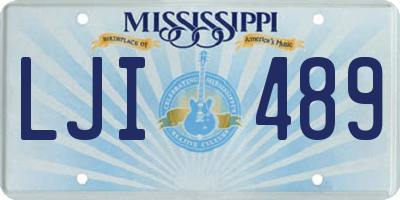 MS license plate LJI489