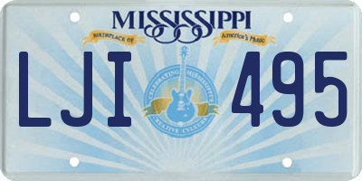 MS license plate LJI495