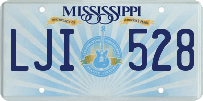 MS license plate LJI528