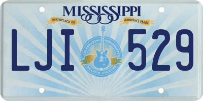 MS license plate LJI529