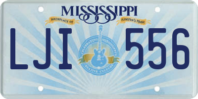 MS license plate LJI556