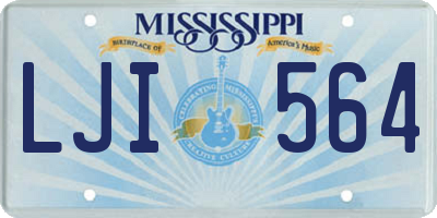 MS license plate LJI564